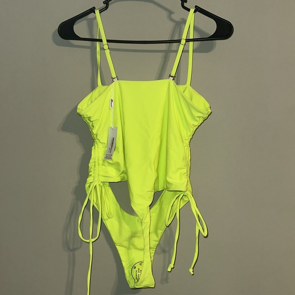 NWT mermaid swimwear neon one piece L - Picture 3 of 9
